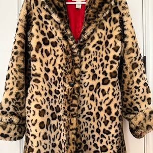 Faux fur lined jacket.